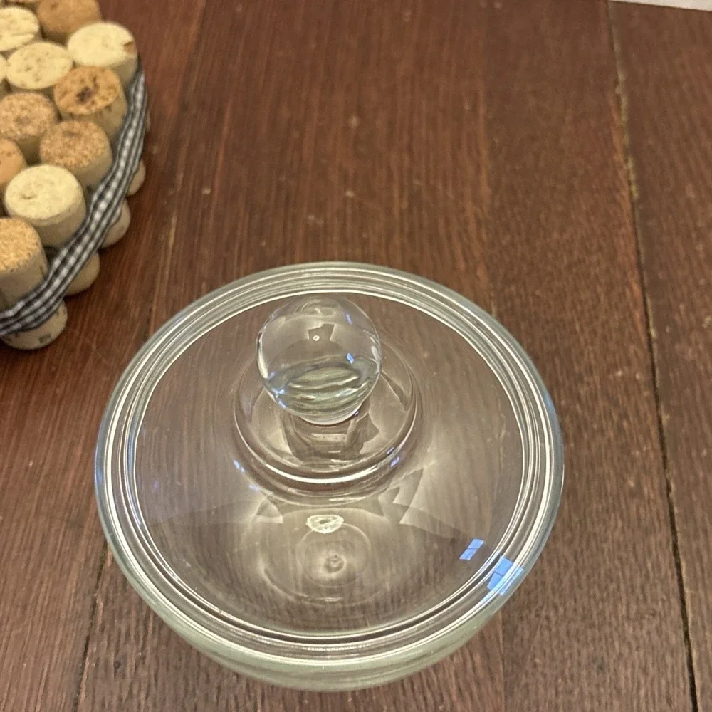Anchor Hocking‎ Sugar Bowl With Lid 8oz Presence Clear Glass 4.38